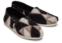 Alpargata Black Argyle Knit<TOMS Clearance