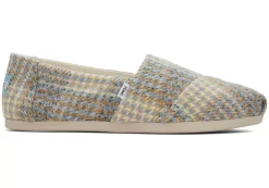 Alpargata Blue Plaid Tweed<TOMS Best Sale