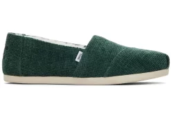 Alpargata Green Chenille With Faux Fur<TOMS Online