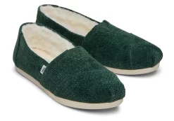 Alpargata Green Chenille With Faux Fur<TOMS Online