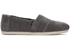 Alpargata Grey Chenille With Faux Fur<TOMS Shop