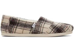 Alpargata Natural Plaid With Faux Fur<TOMS Hot