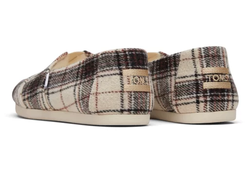 Alpargata Natural Plaid With Faux Fur<TOMS Hot