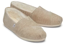 Alpargata Oatmeal Chenille With Faux Fur<TOMS Discount