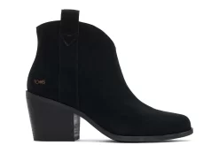 Constance Black Suede Heeled Boot | Constance Black Suede Heeled Boot<TOMS New