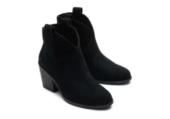 Constance Black Suede Heeled Boot | Constance Black Suede Heeled Boot<TOMS New