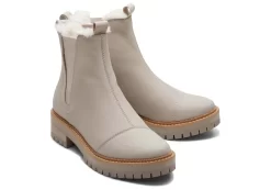 Dakota Pebble Grey Water Resistant Leather Boot<TOMS Outlet