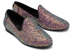 Darcy Black Chunky Glitter Flat | Darcy Black Chunky Glitter Flat<TOMS Outlet