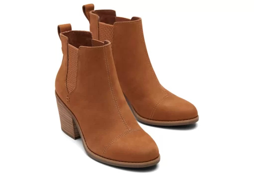 Everly Nubuck Heeled Boot<TOMS Best