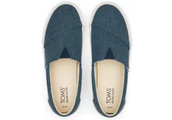 Fenix Platform Blue Canvas Slip On Sneaker<TOMS Shop