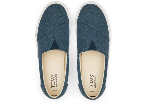 Fenix Platform Blue Canvas Slip On Sneaker<TOMS Shop