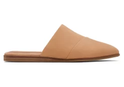 Jade Tan Leather Slip On Flat<TOMS Clearance