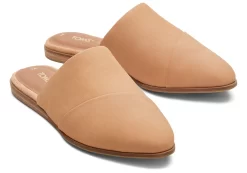 Jade Tan Leather Slip On Flat<TOMS Clearance