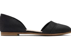 Jutti D'Orsay Black Embossed Flat<TOMS Flash Sale