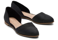 Jutti D'Orsay Black Embossed Flat<TOMS Flash Sale