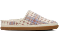 Sage Pink Plaid Faux Shearling Slipper<TOMS Best Sale