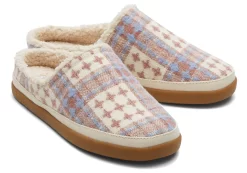 Sage Pink Plaid Faux Shearling Slipper<TOMS Best Sale