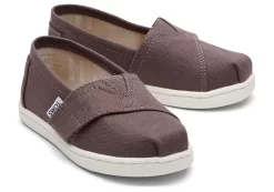 Tiny Alpargata Grey Canvas Toddler Shoe<TOMS Best