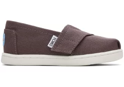 Tiny Alpargata Grey Canvas Toddler Shoe<TOMS Best