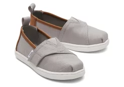 Tiny Alpargata Grey Recycled Cotton Toddler Shoe<TOMS Online