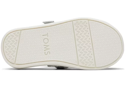 Tiny Mary Jane Silver Toddler Shoe<TOMS Hot