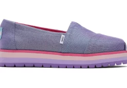 Youth Alp Platform Purple Glimmer Kids Shoe<TOMS Best Sale