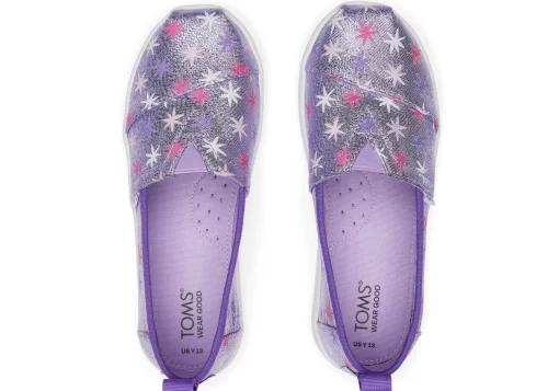 Youth Alpargata Purple Stars Kids Shoe<TOMS Online