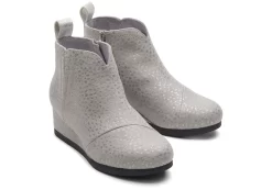 Youth Clare Grey Wedge Kids Boot<TOMS Hot